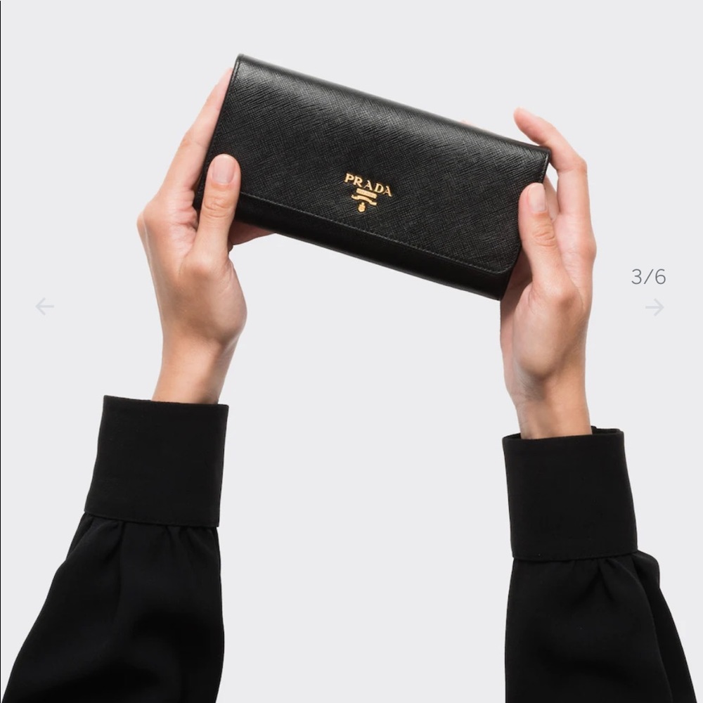 Prada Continental Wallet Saffiano Leather Long